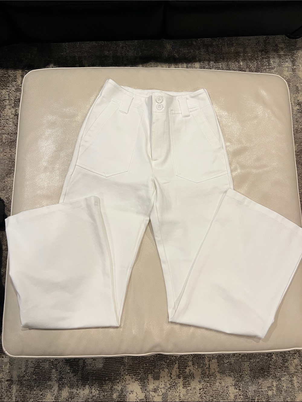Society White knit pants